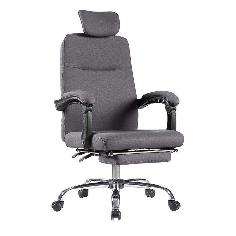 XL-3338 Chaise de bureau inclinable lin gris