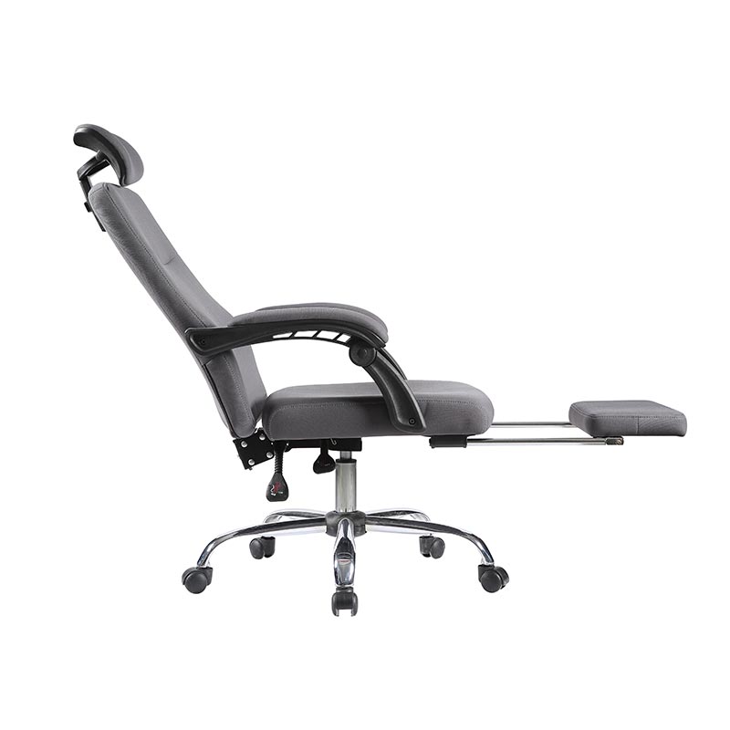 XL-3338 Chaise de bureau inclinable lin gris