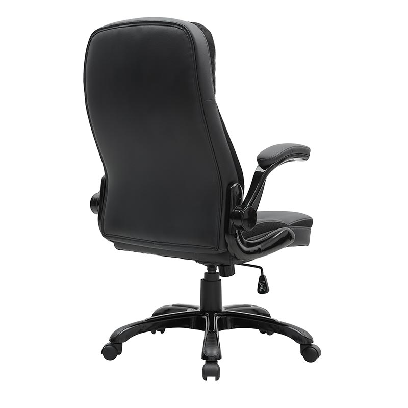 XL-3380 Fauteuil de bureau noir piano à dossier moyen