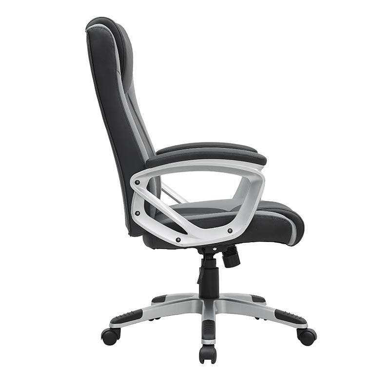 XL-3391 Fauteuil de bureau laqué noir dossier mi-hauteur