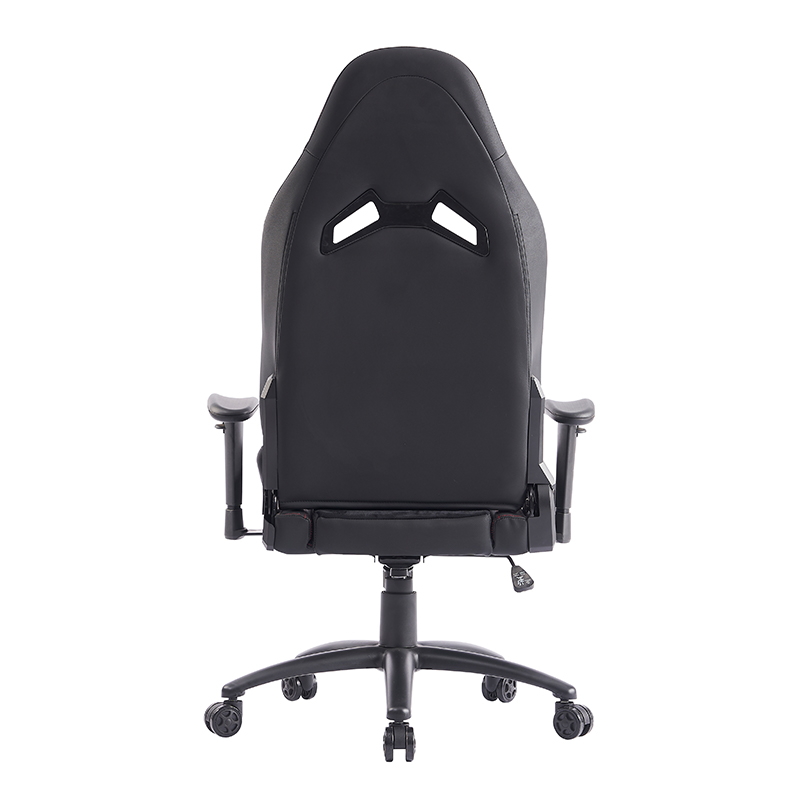 XL-1057 2D Accoudoir chaise de jeu ergonomique en cuir brossé noir