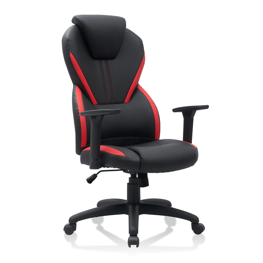 XL-3394 Fauteuil de bureau relevable noir et rouge