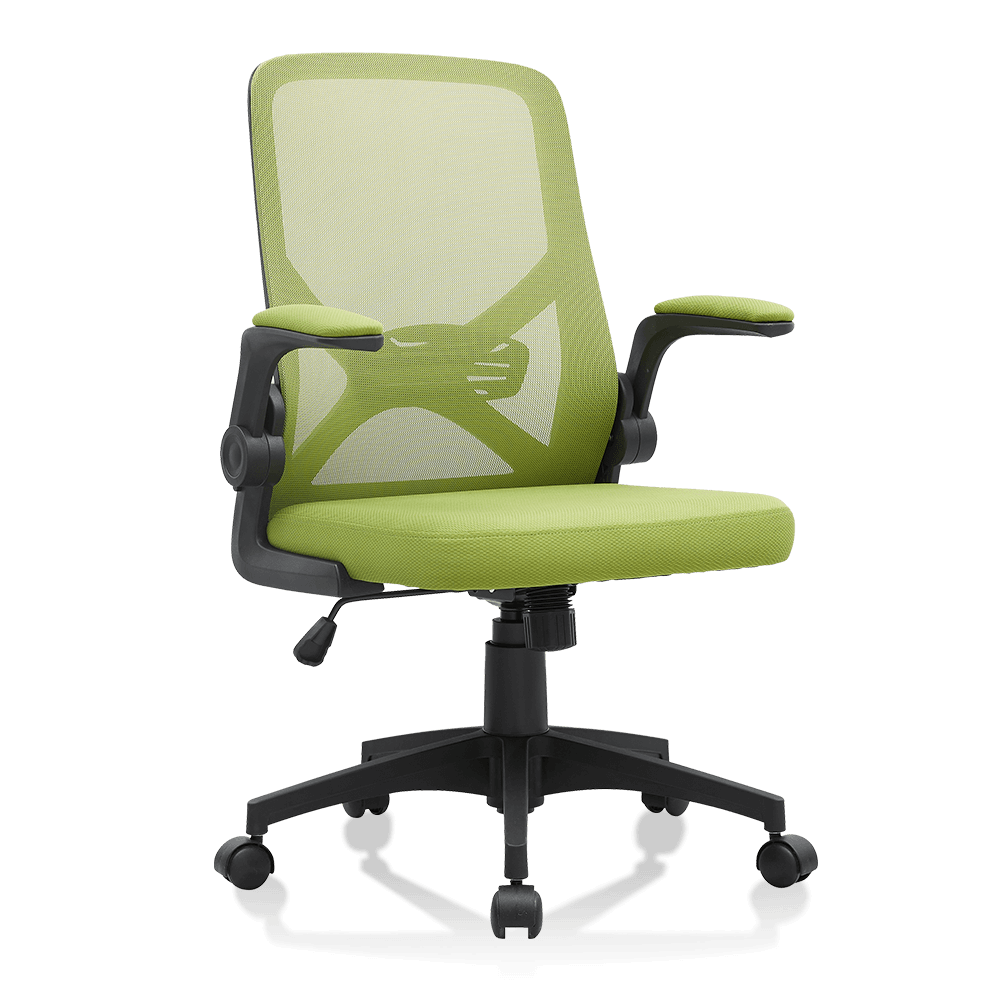 XL-5086 Chaise en maille verte avec accoudoirs relevables