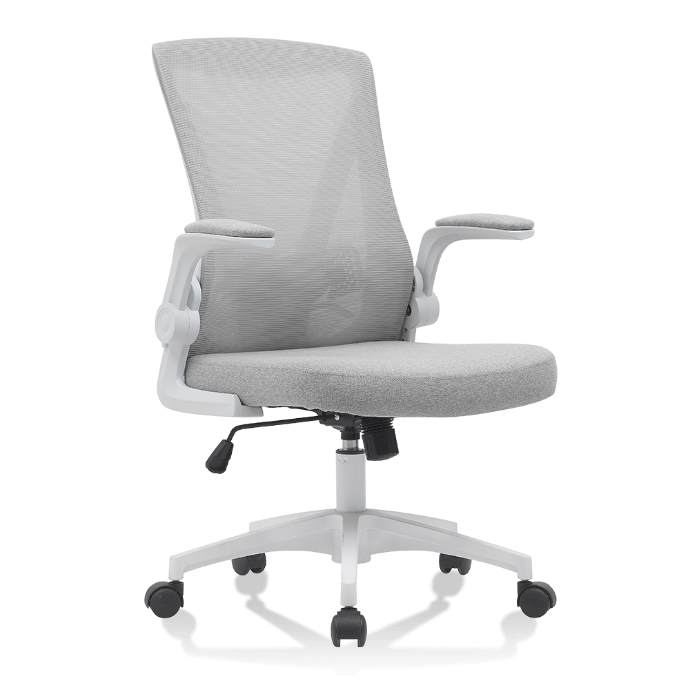 XL-5087 Chaise en maille avec accoudoirs rabattables et dossier en maille gris